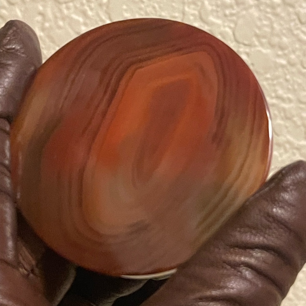 Agate Art Piece - Carnelian Hand carved coaster/display piece